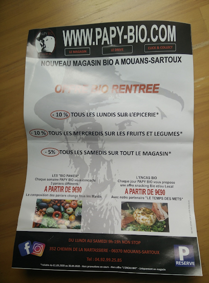 Papy-Bio.com, Magasin Bio à Valbonne